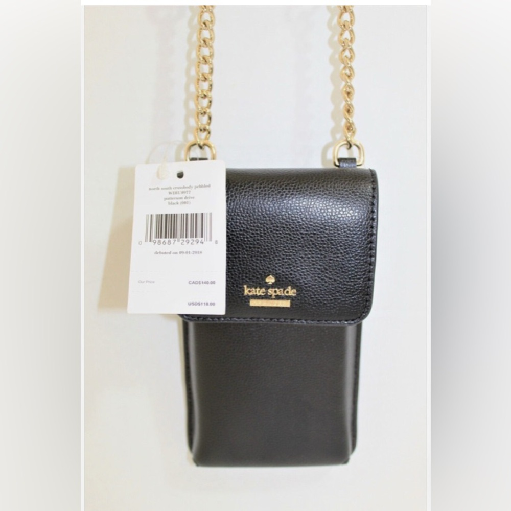 Kate Spade Black Pebbled Crossbody Bag NWT
